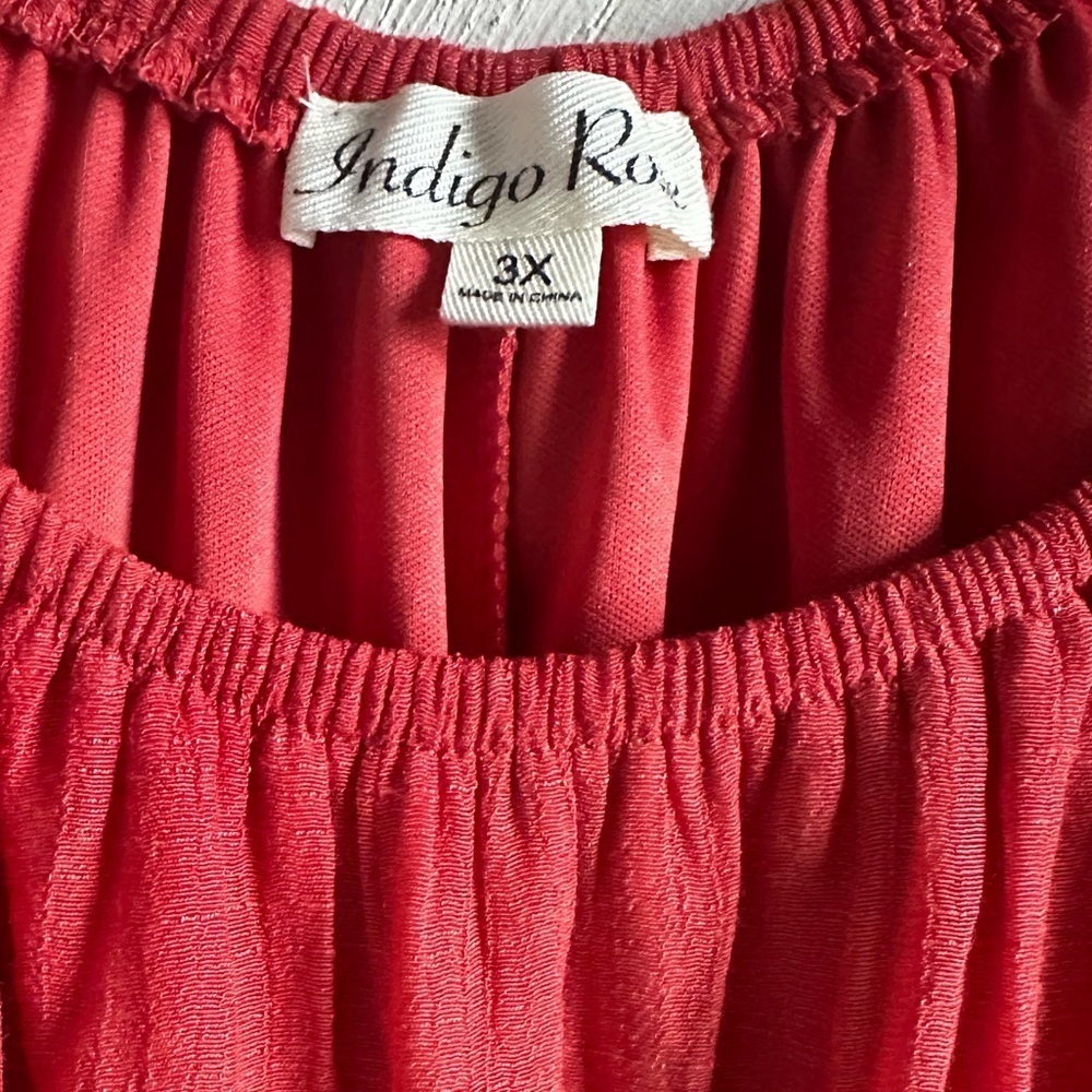 Indigo Rose Bohemian style midi length dress. Size 3x - Picture 5 of 5
